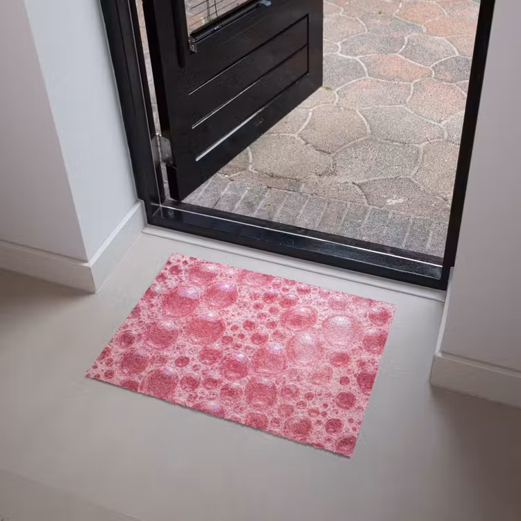 Roze - Schuim - Bubbels Deurmat klein -sfeer5