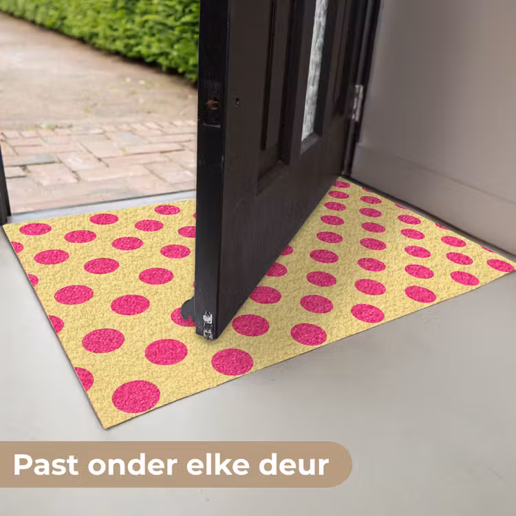 Roze - Stippen - Geel Deurmat klein 898 -USP_NL
