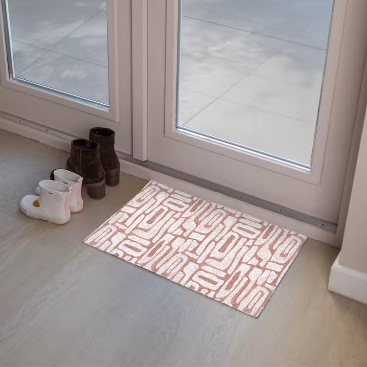 Roze - Wit - Organisch Deurmat klein 898 -sfeer3