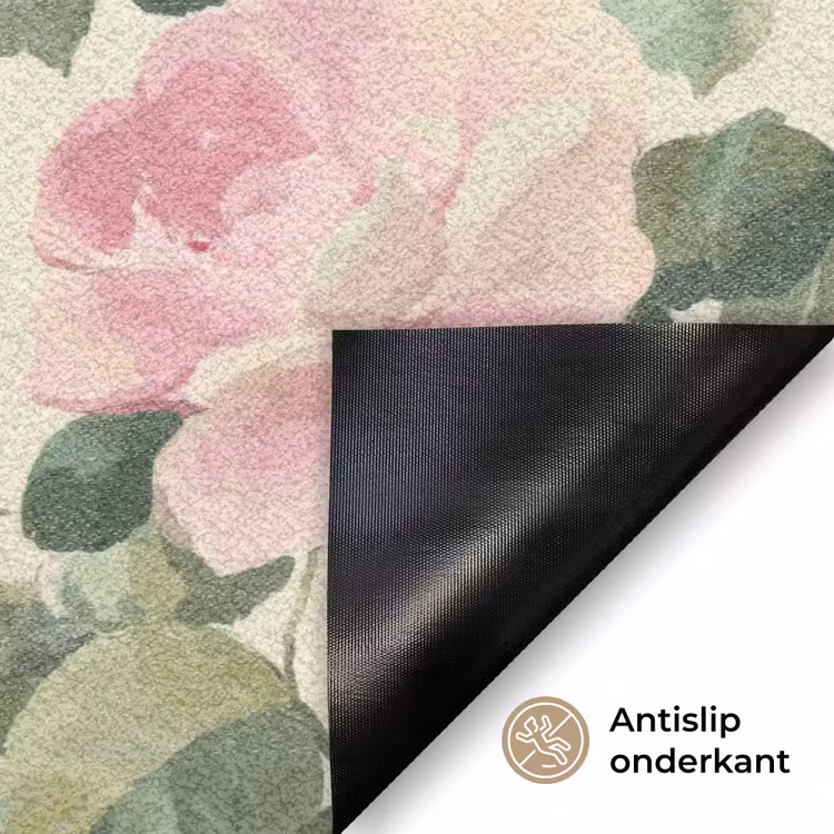 Rozen - Botanisch - Roze Deurmat klein 898 -antislip_NL