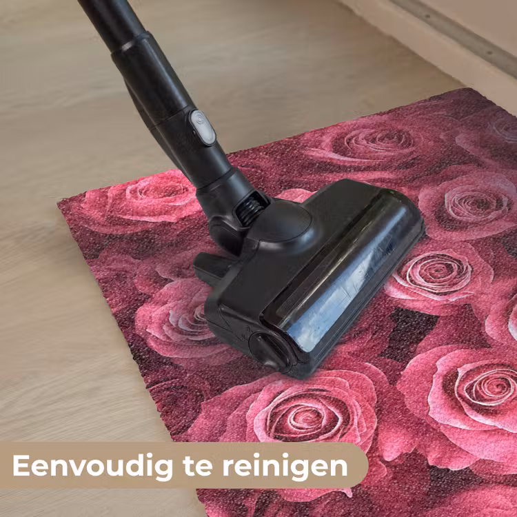 Rozen - Pink - Bloem Deurmat klein -reinigen_NL