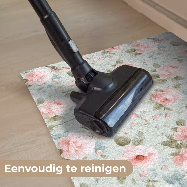Rozen - Vogels - Pastel - Kleurrijk Deurmat klein 898 -reinigen_NL