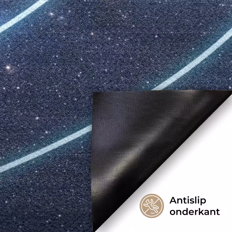 Ruimte - Zonnestelsel - Blauw Deurmat klein -antislip_NL