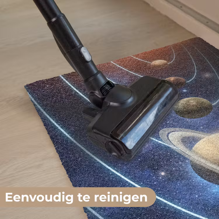 Ruimte - Zonnestelsel - Blauw Deurmat klein -reinigen_NL