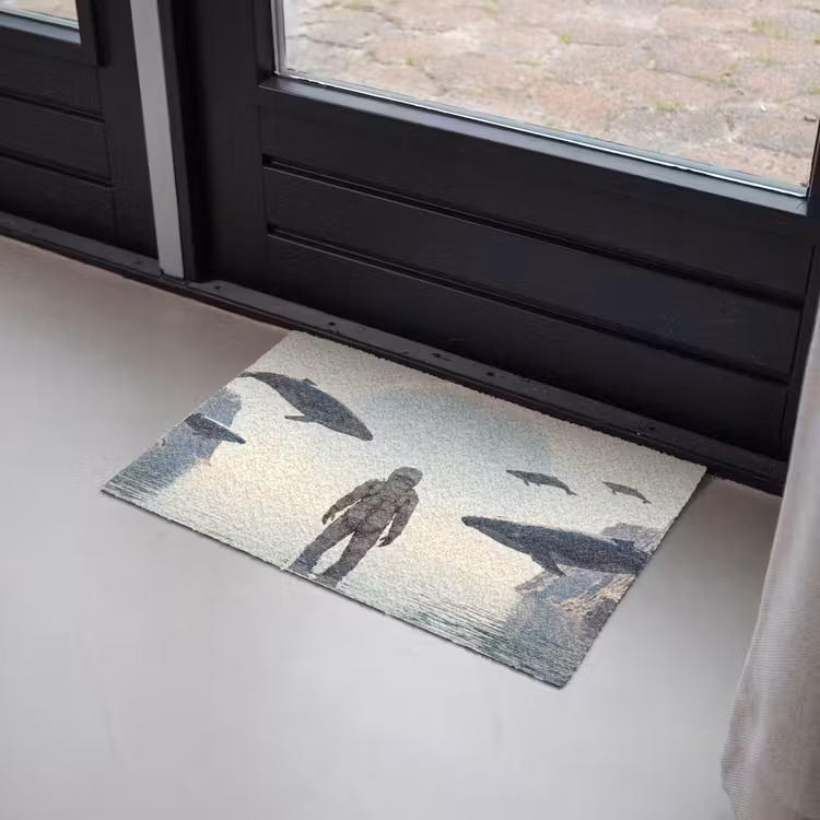 Deurmat - Ruimtevaarder - Walvis - Fantasie - Ruimtevaarder - Walvis - Fantasie Deurmat klein