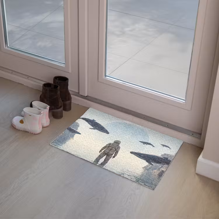 Deurmat - Ruimtevaarder - Walvis - Fantasie - Ruimtevaarder - Walvis - Fantasie Deurmat klein