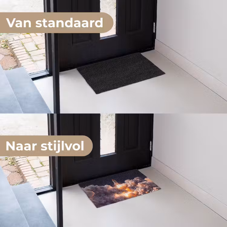 Deurmat - Ruimtevaartuig - Lancering - Sterren - Ruimtevaartuig - Lancering - Sterren Deurmat klein