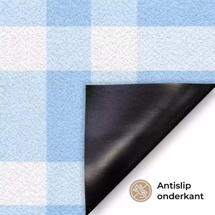 Ruit - Patroon - Blauw Deurmat klein 898 -antislip_NL