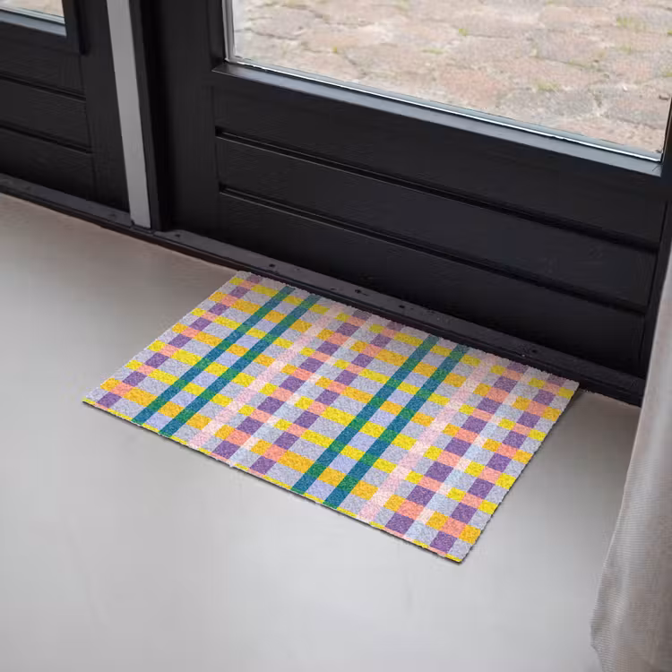 Ruit - Patroon - Kleurrijk Deurmat klein 898 -sfeer2