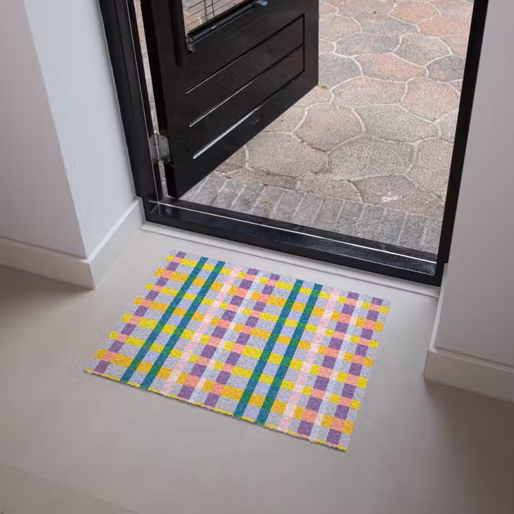 Ruit - Patroon - Kleurrijk Deurmat klein 898 -sfeer5