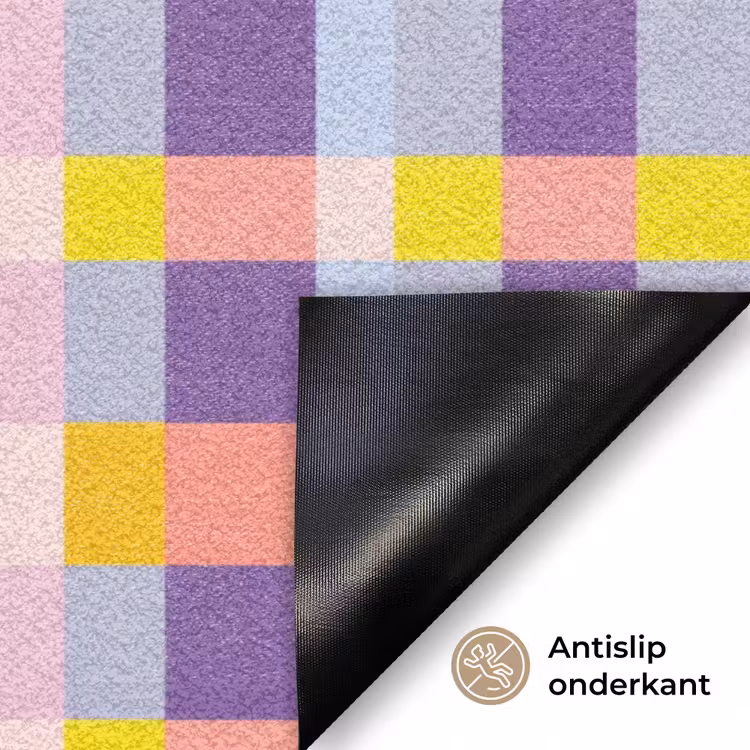 Ruit - Patroon - Kleurrijk Deurmat klein 898 -antislip_NL