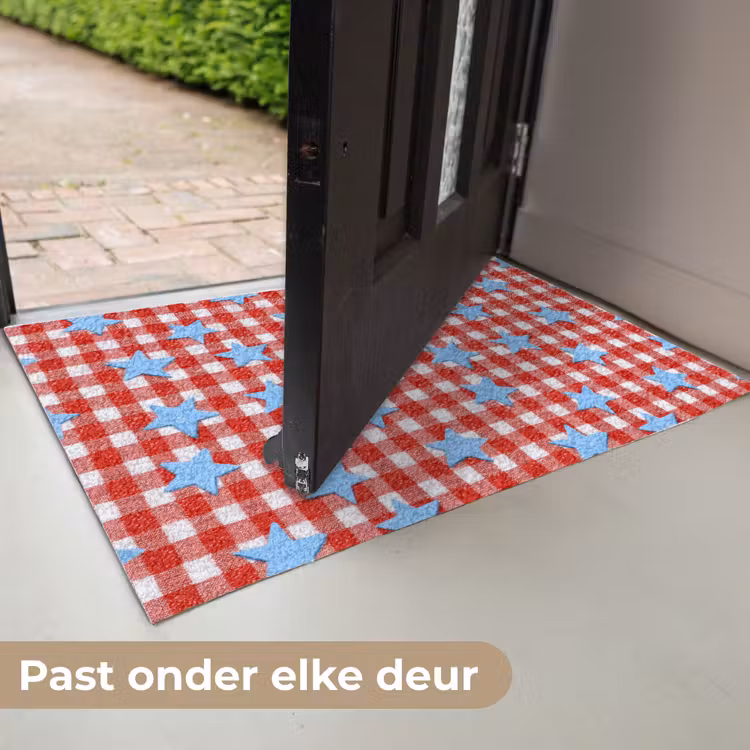 Ruit - Sterren - Rood Deurmat klein 898 -USP_NL