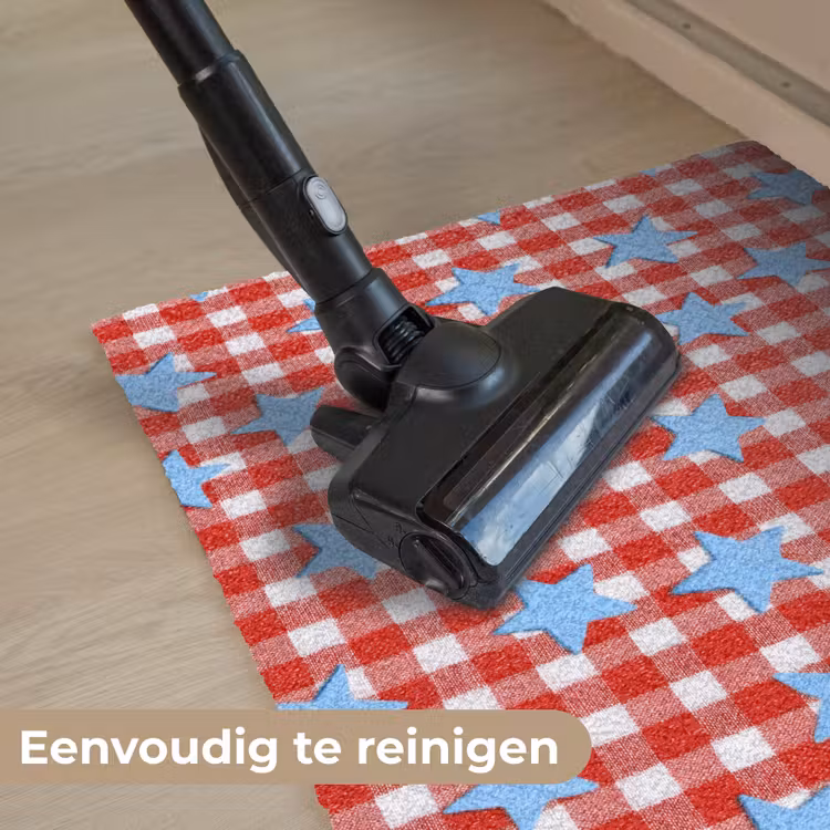 Ruit - Sterren - Rood Deurmat klein 898 -reinigen_NL