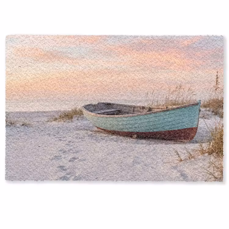 Rustiek - Roeiboot - Zandstrand Deurmat klein -zkaufland3d