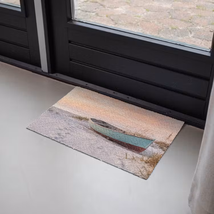 Rustiek - Roeiboot - Zandstrand Deurmat klein -sfeer2