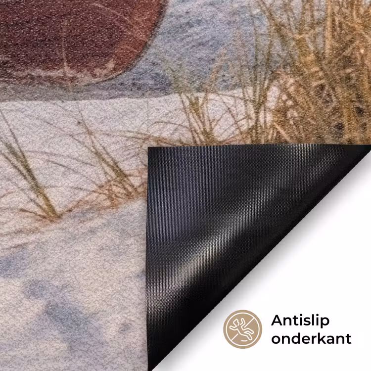 Rustiek - Roeiboot - Zandstrand Deurmat klein -antislip_NL