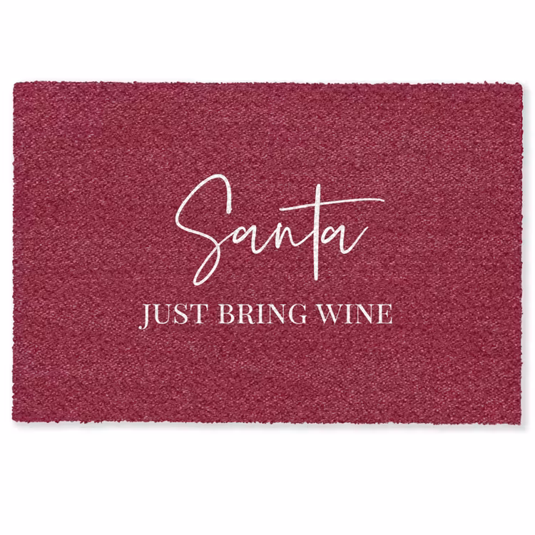 Santa - Wine - Rood - Kerst - Kerstman Deurmat klein -zkaufland3d