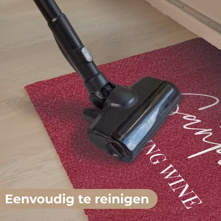 Santa - Wine - Rood - Kerst - Kerstman Deurmat klein -reinigen_NL