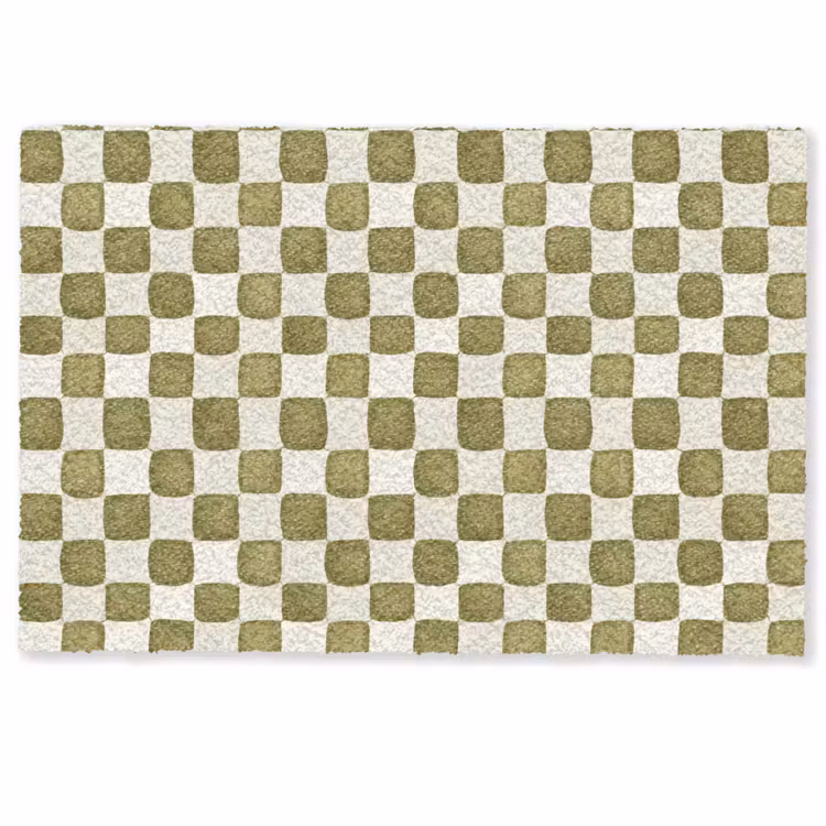 Schaak - Patroon - Groen Deurmat klein 898 -zkaufland3d