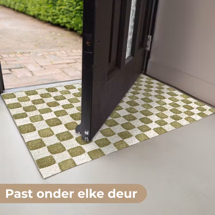 Schaak - Patroon - Groen Deurmat klein 898 -USP_NL
