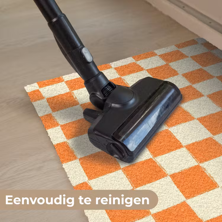 Schaak - Patroon - Oranje Deurmat klein 898 -reinigen_NL