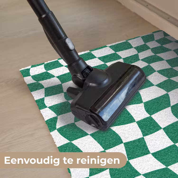 Schaakbord - Golvend - Groen Deurmat klein 898 -reinigen_NL