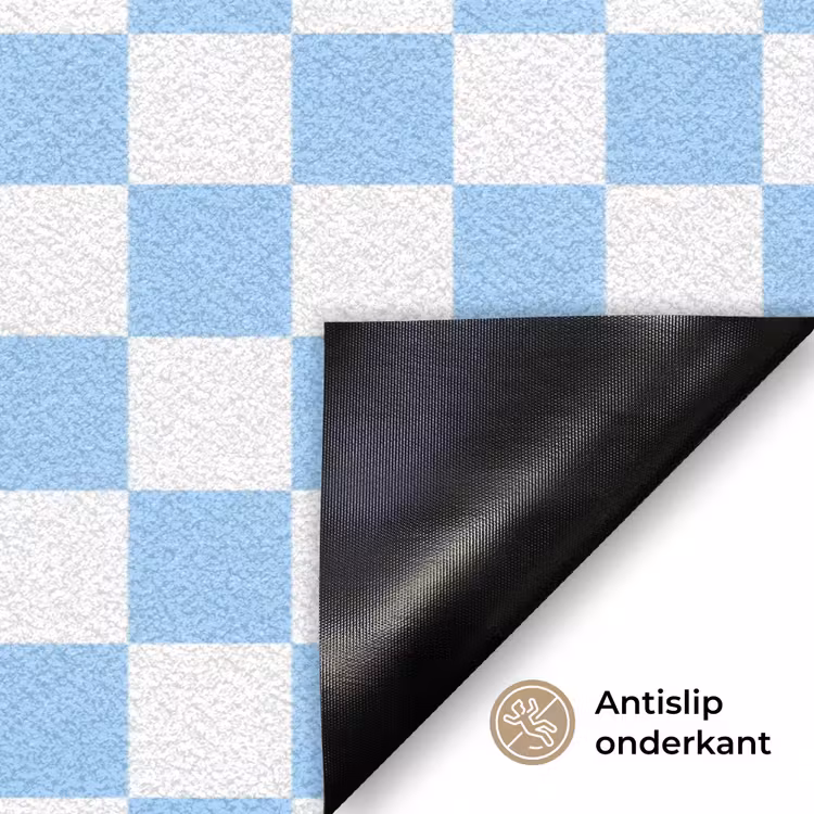 Schaakbord - Klassiek - Blauw Deurmat klein 898 -antislip_NL