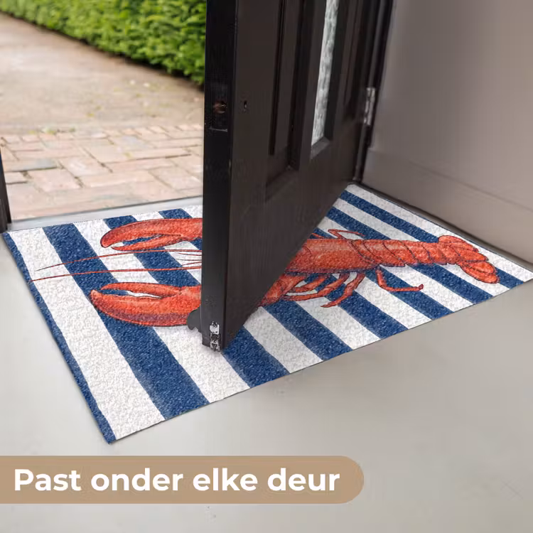 Schaaldier - Kreeft - Marine - Illustratie - Rood Deurmat klein -USP_NL