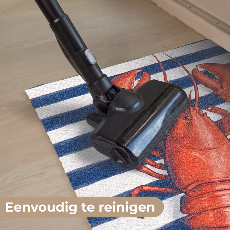 Schaaldier - Kreeft - Marine - Illustratie - Rood Deurmat klein -reinigen_NL