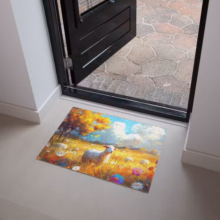 Schaap - Weide - Bloemen Deurmat klein -sfeer5