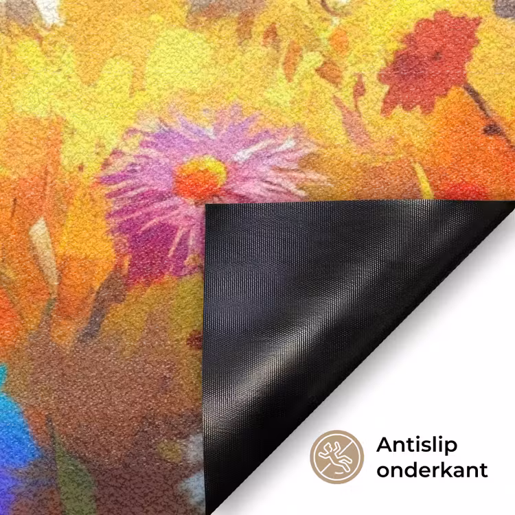 Schaap - Weide - Bloemen Deurmat klein -antislip_NL