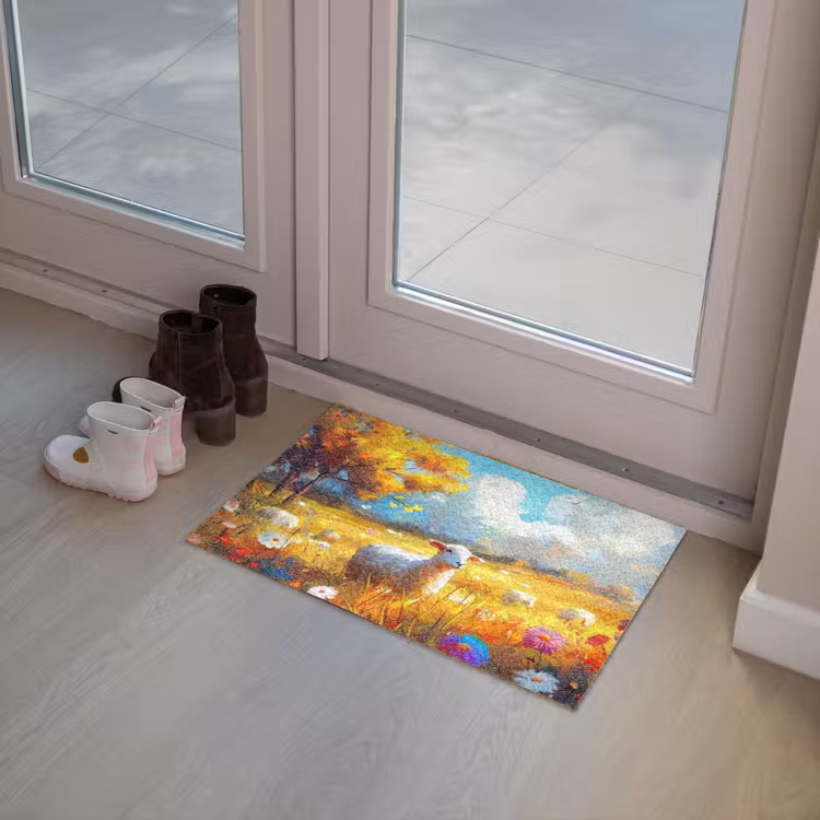 Schaap - Weide - Bloemen Deurmat klein -sfeer3