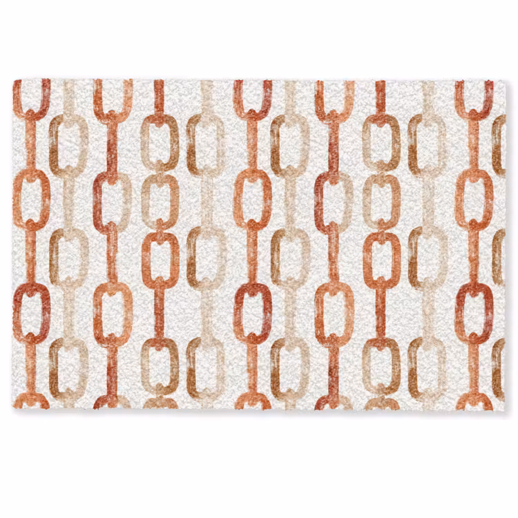Schakels - Patroon - Aquarel - Terracotta Deurmat klein 898 -zkaufland3d