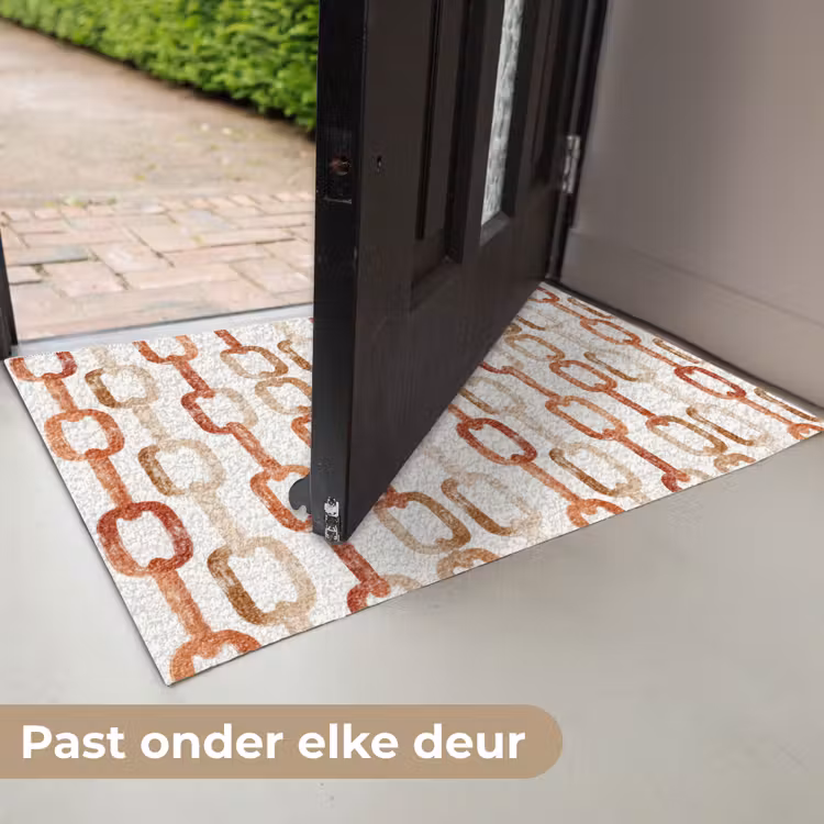 Schakels - Patroon - Aquarel - Terracotta Deurmat klein 898 -USP_NL