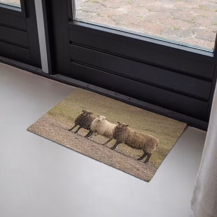 Schapen - Bruin - Wit - Grindpad Deurmat klein -sfeer2