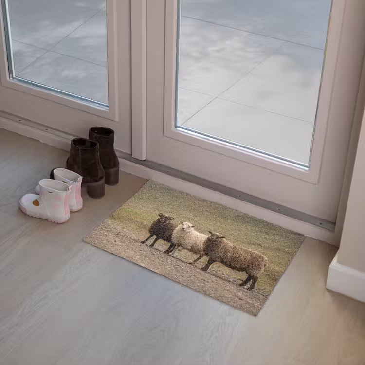 Schapen - Bruin - Wit - Grindpad Deurmat klein -sfeer3