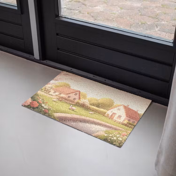 Schapen - Huisje - Platteland Deurmat klein -sfeer2