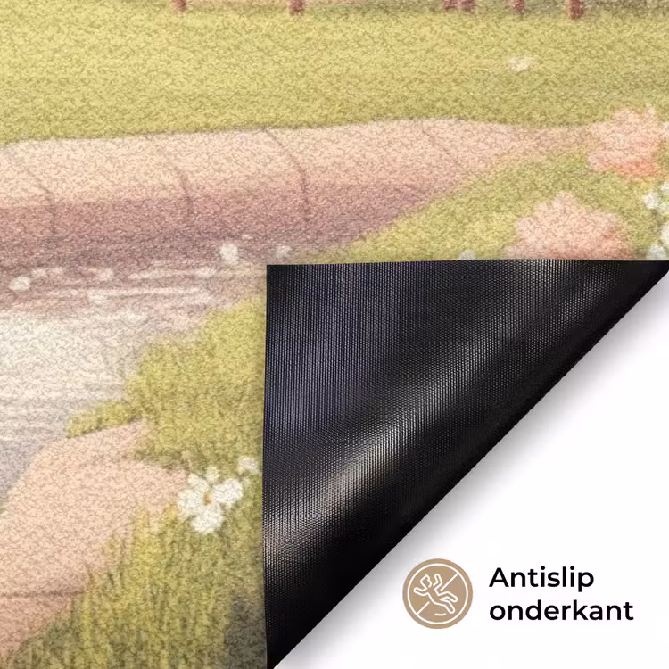 Schapen - Huisje - Platteland Deurmat klein -antislip_NL