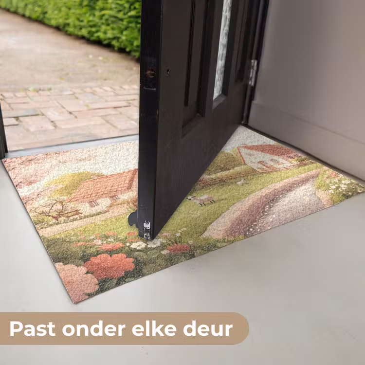 Schapen - Huisje - Platteland Deurmat klein -USP_NL