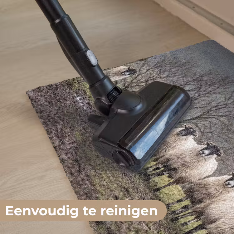 Schapen - Rij - Weide - Dieren - Platteland Deurmat klein -reinigen_NL