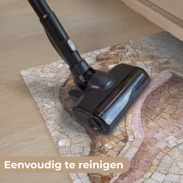 Schelp - Mozaïek - Zee - Beige - Modern Deurmat klein -reinigen_NL