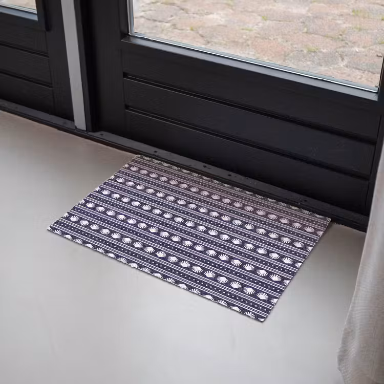Schelp - Nautisch - Blauw - Wit Deurmat klein 898 -sfeer2