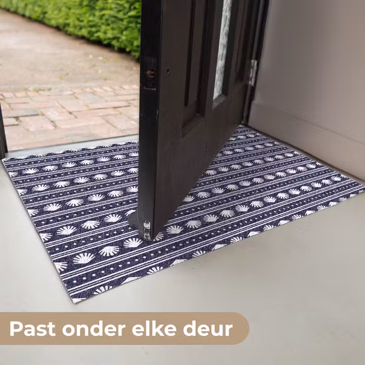 Schelp - Nautisch - Blauw - Wit Deurmat klein 898 -USP_NL