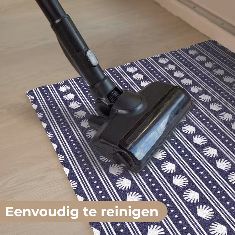 Schelp - Nautisch - Blauw - Wit Deurmat klein 898 -reinigen_NL