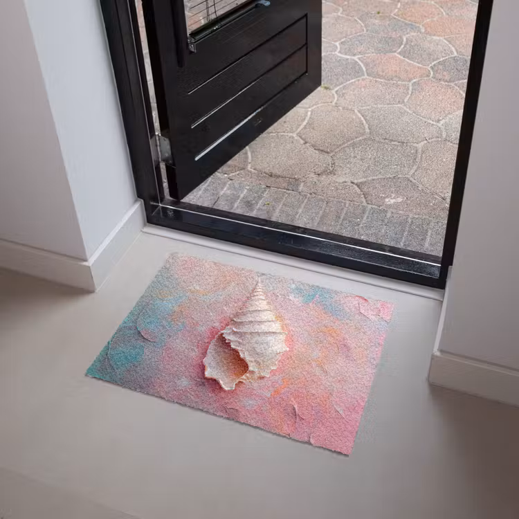 Schelp - Pastel - Pink Deurmat klein -sfeer5