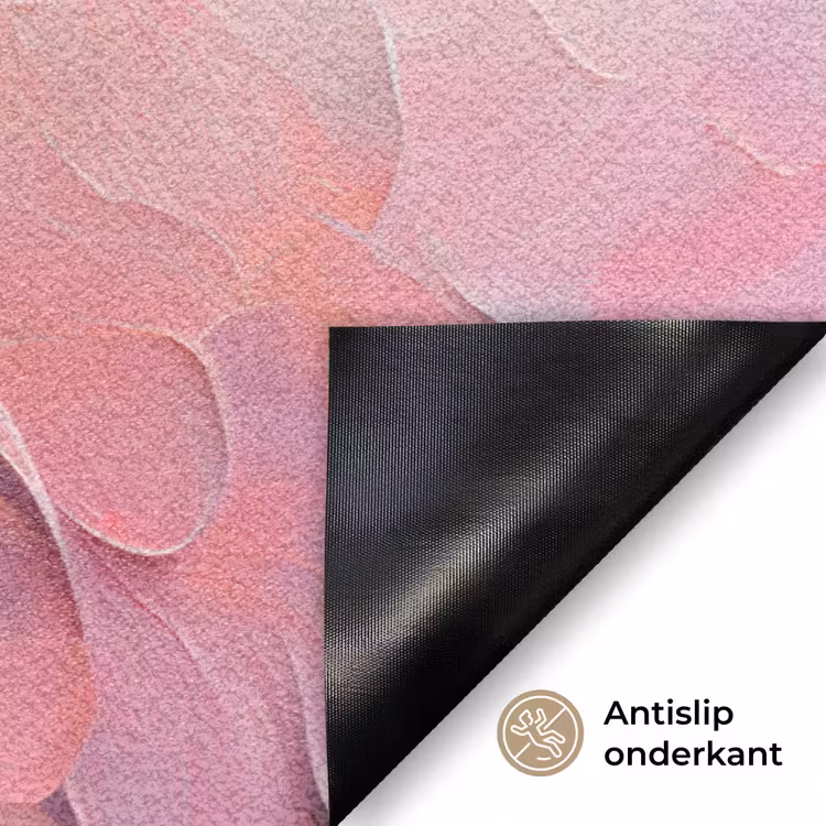 Schelp - Pastel - Pink Deurmat klein -antislip_NL