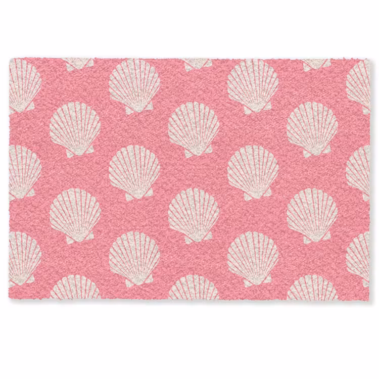 Schelpen - Patroon - Roze - Wit - Strand Deurmat klein -zkaufland3d