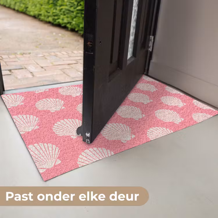 Schelpen - Patroon - Roze - Wit - Strand Deurmat klein -USP_NL