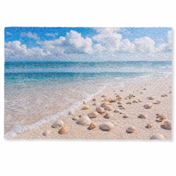 Schelpen - Strand - Natuur - Beige Deurmat klein -zkaufland3d