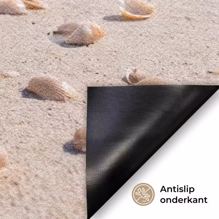 Schelpen - Strand - Natuur - Beige Deurmat klein -antislip_NL